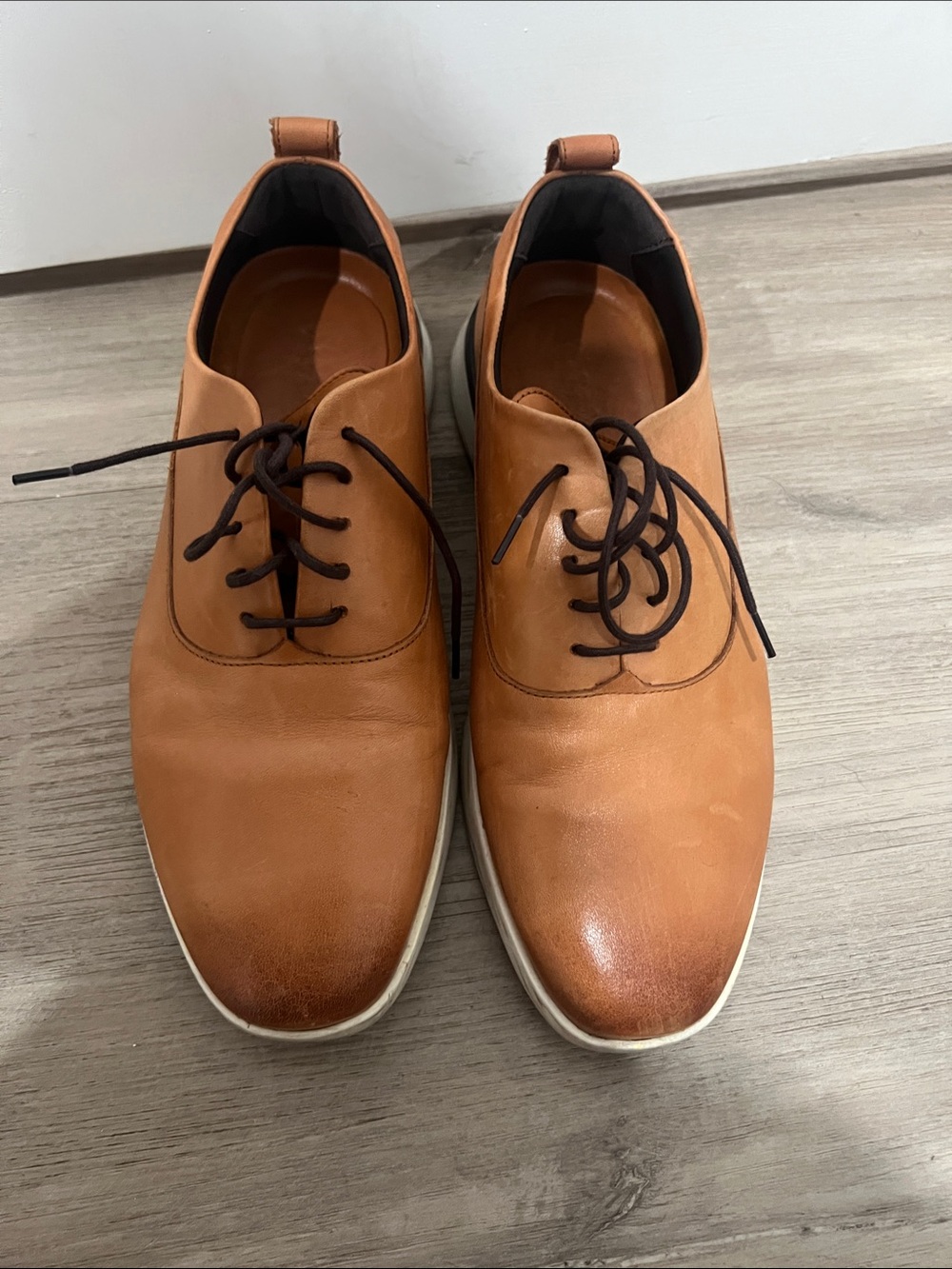 Wolf & Shepherd Men's Leather Lace-Up Shoes Size 9.5